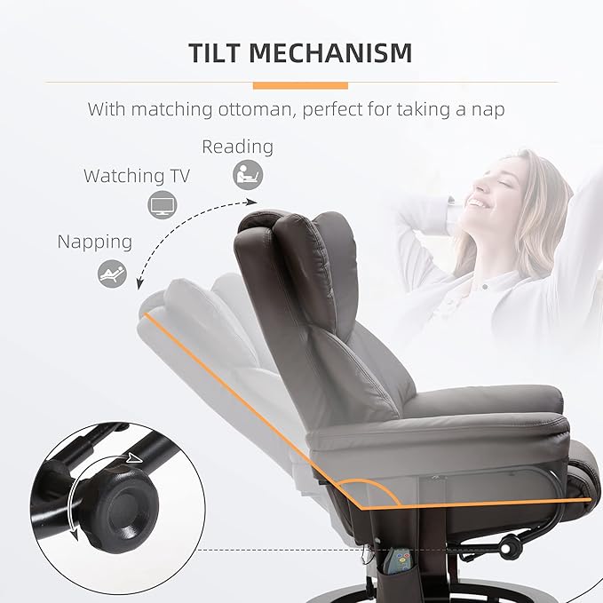 HOMCOM Massage Recliner Chair