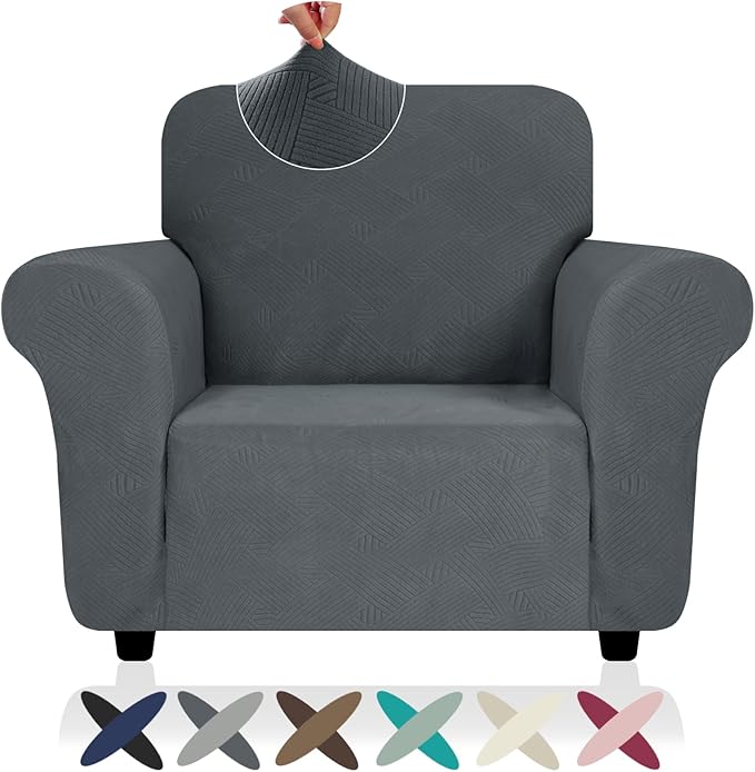 ZNSAYOTX Super Stretch Chair Slipcover, New Striped Sofa Chair Covers