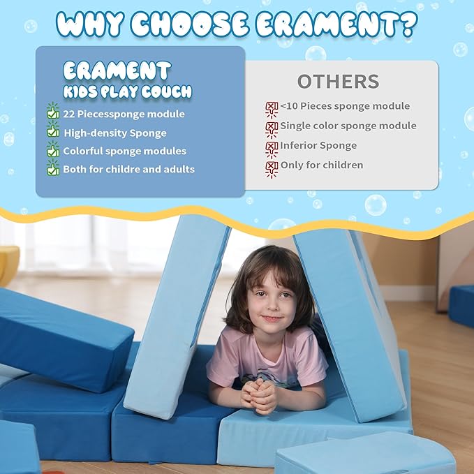 Erament 22Pcs Modular Kids Play Couch