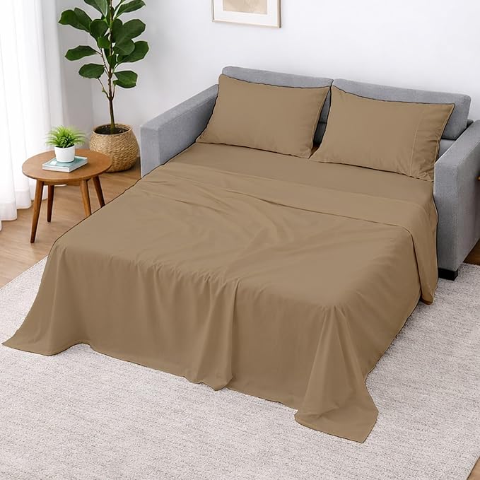 Cottington Lane Sleeper Sofa Sheets Queen Size, 4 Piece Premium Quality 100%