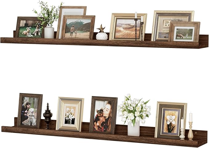 Floating Shelves for Wall, 36 inch Wood Floating Shelves Set of 2, Picture