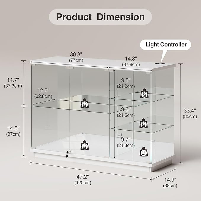 Lvifur RGB Glass Display Cabinet -