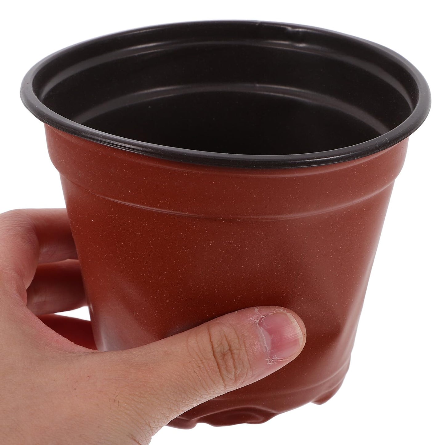 NUOBESTY 100pcs Plastic Nursery Cups Grow Pots Indoor Seedling Containers Thickened Nutrient Plant Containers for Strawberry Propagation and Flower Breeding
