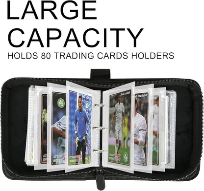 GERMUN Mini Card Binder 1 Pocket, 80 Pockets Trading Card Binder, Premium Small 2 Pocket Trading Card Collection Album Folder with 40 Sleeves Double Sided - Gifts for Kids (Blue)
