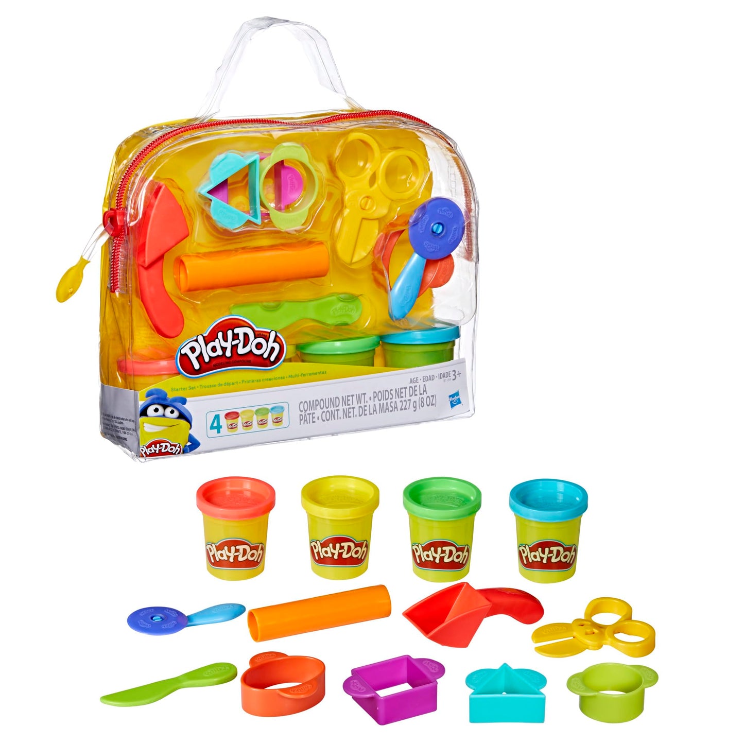 Play-Doh - Starter Set Inc 4 Tubs of Dough and 6 Accessories - Sensory and Educational Craft Toys for Kids, Boys, Girls - Ages 3+
