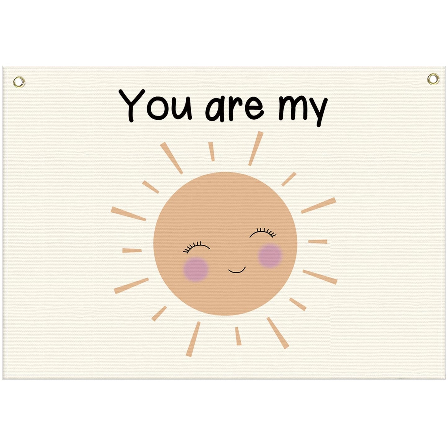 Nursery Canvas Banner Wall Decor-Hanging Rectangular Flag Sign Art for Kids Girl Boy Teen,Bedroom Playroom Babyroom Decoration,You are My Sunshine Gift,Christmas Baby Shower Gift 28.5"L x 20"W