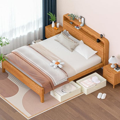EE-RoomWorld Under Bed Storage with Wheels, No Assemble Required 10 inches height Under Bed Storage bins,Large capacity Rolling Underbed Shoe Storage containers，dorm underbed storage drawers