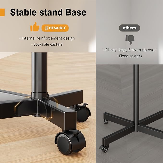 Hemudu Mobile TV Stand for 23-60 Inch LCD LED Flat/Curved Screen TVs, TV Cart