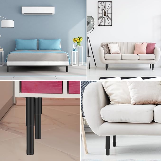 Metal Adjustable Furniture Legs 5.12-9.45 inch, Wlrrcwdttc Sofa Legs Cabinet