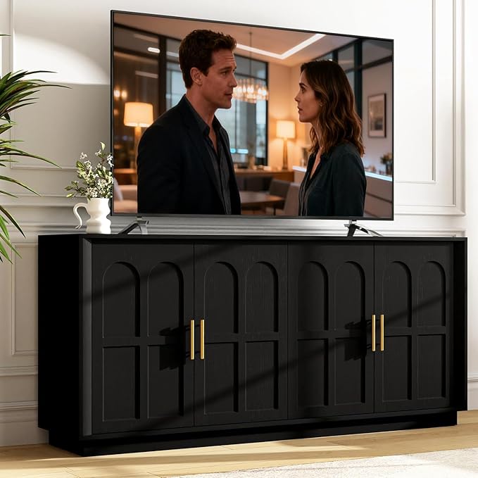 67'' Modern TV Stand for TVs up to 75'', Modern Long Media Console