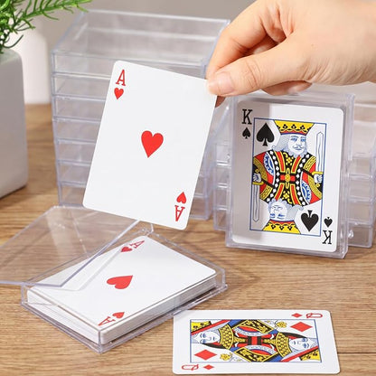 Zonon 12 Pieces Clear Deck Case, Card Organizer Compatible with MTG TCG Plastic Playing Card Case baseball Trading Deck Collection Box Holder for Game Cards Storage