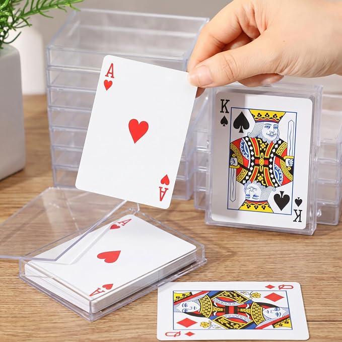 Zonon 36 Pieces Clear Deck Case, Card Organizer Compatible with MTG TCG Plastic Playing Card Case baseball Trading Deck Collection Box Holder for Game Cards Storage
