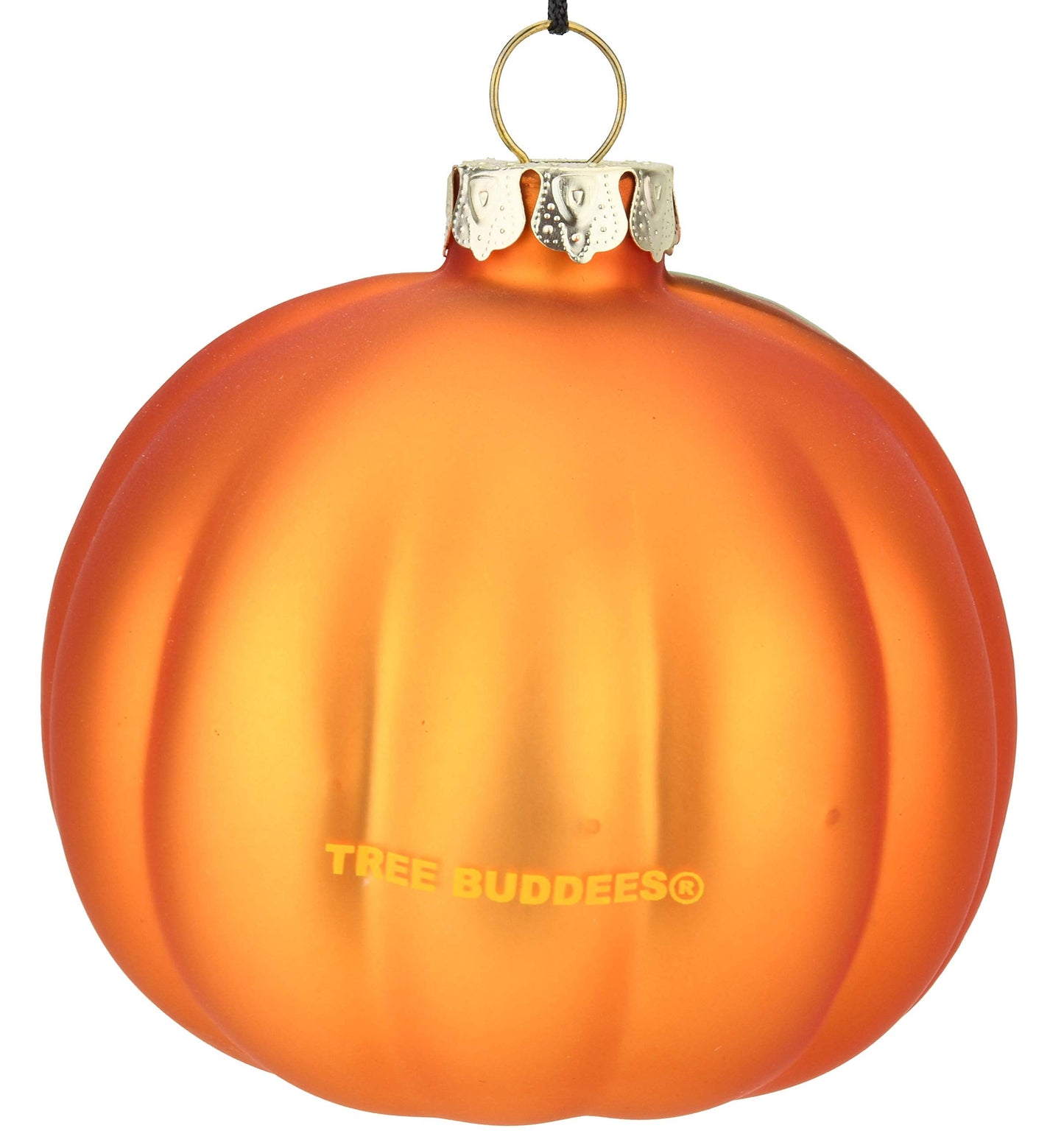 Tree Buddees Jack-O-Lantern Pumpkin Decoration Blown Glass Ornament Halloween, Thanksgiving, Christmas Ornaments