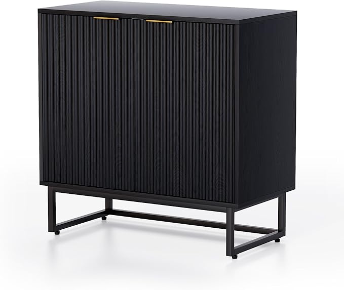 EYYTHUNG Fluted Cabinet with Storage, Sideboard Buffet Cabinet with Adjustable