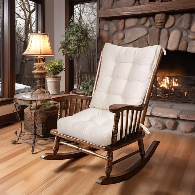 Lokex Rocking Chair Cushion Only, Tufted Non-Slip Comfortable Rocking Chair