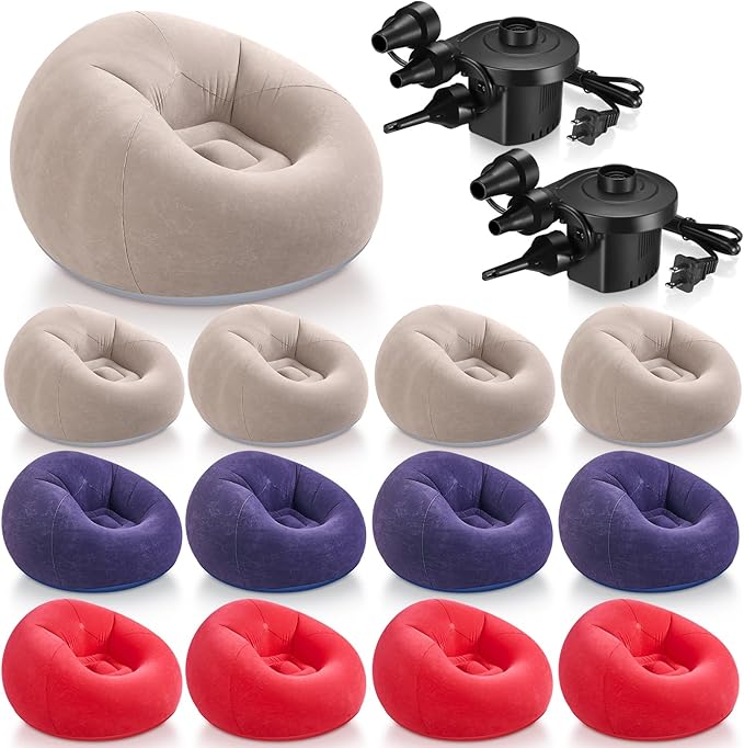 Realspring 6 9 12 Pcs Inflatable Bean Bag Chairs
