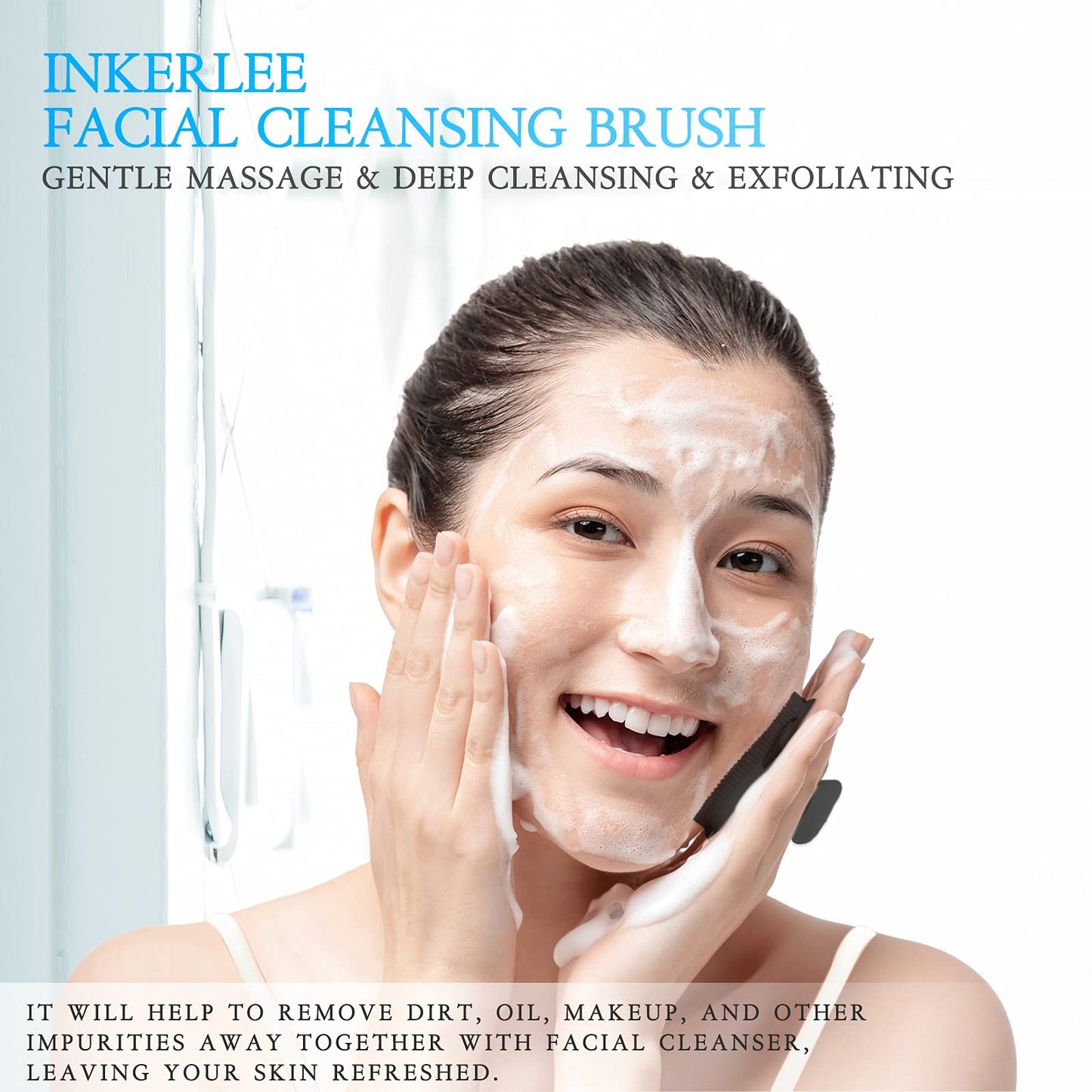 Face Scrubber, Gentle Pore Scrubber Silicone Face Exfoliating Scrubber, Face Wash Brush Manual Waterproof Cleansing Skin Care Face Scrub Wash Brushes for Men and Women