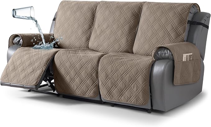 TAOCOCO 100% Waterproof Recliner Sofa Covers, Non Slip Split Couch Covers