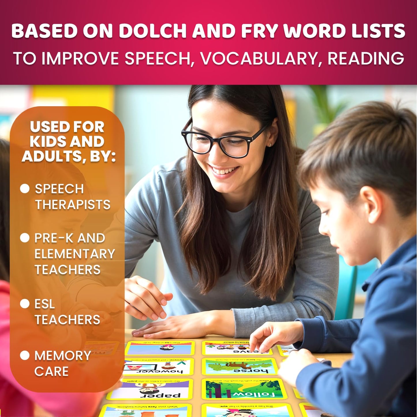 520 Sight Words Flash Cards Kindergarten with Sentences For Kids Ages 4-8 – Based on Dolch Sight Words Lists for Reading Fluency – Flashcards for Studying Pre-K to 3rd Grade - Speech Therapy Materials