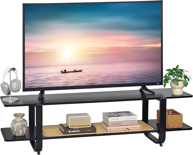 Bamboo TV Stand for TVs up to 65", Accent Entertainment Center