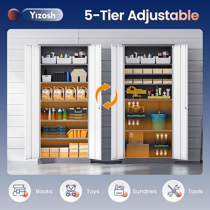 Yizosh Metal Garage Storage Cabinet