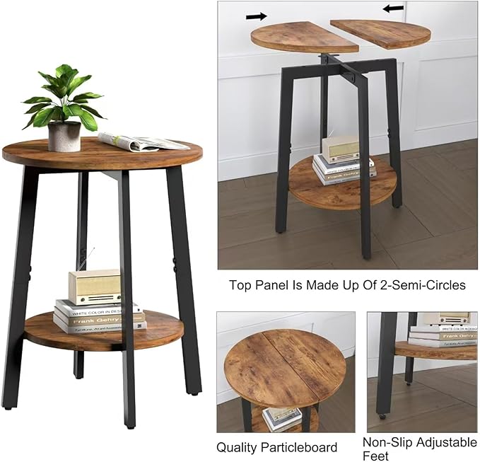 sthmec Side Table, Small Round End Table