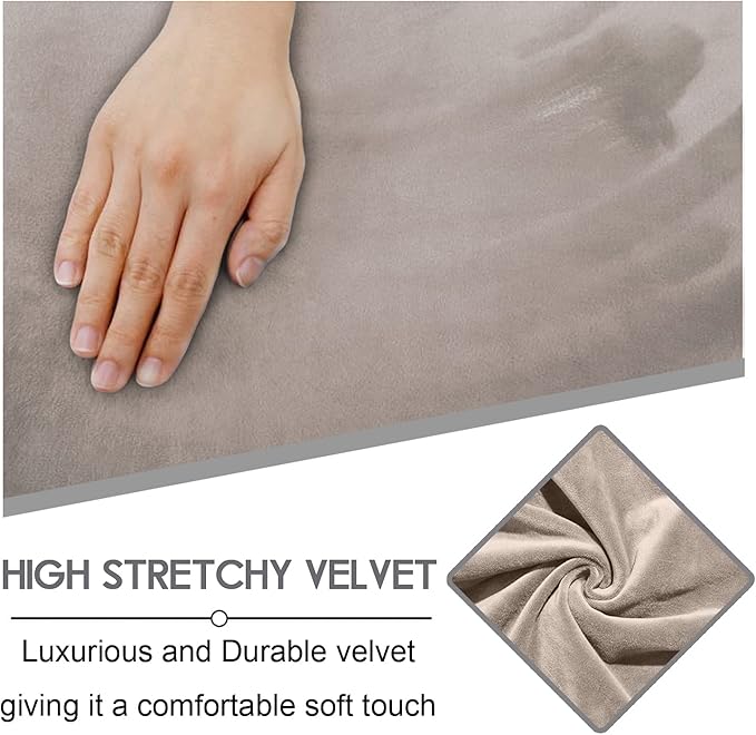 ULTICOR Velvet 8-Pieces Recliner Sofa Covers Stretch Reclining Couch Covers
