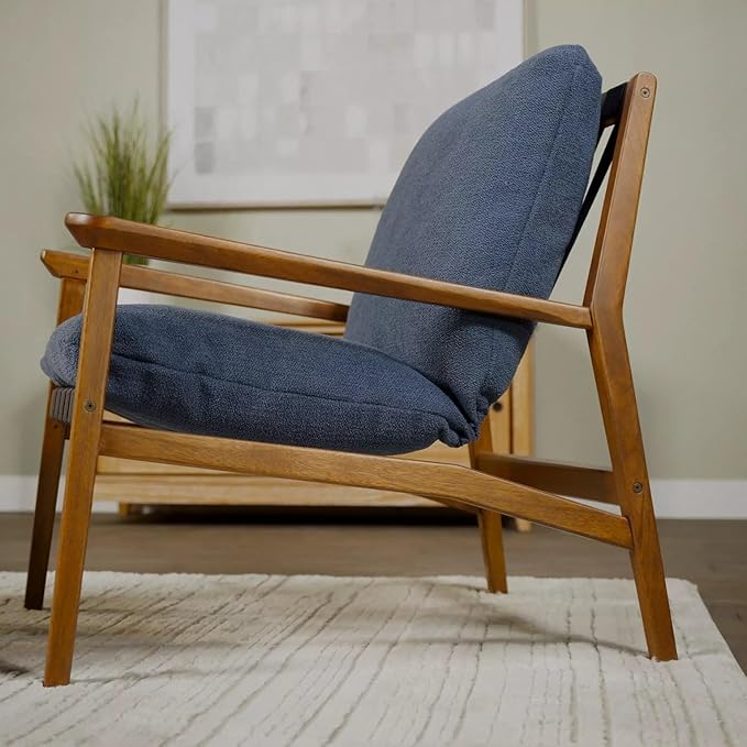 Grain Wood Furniture Solid Wood Mid Century Lounge Chair
