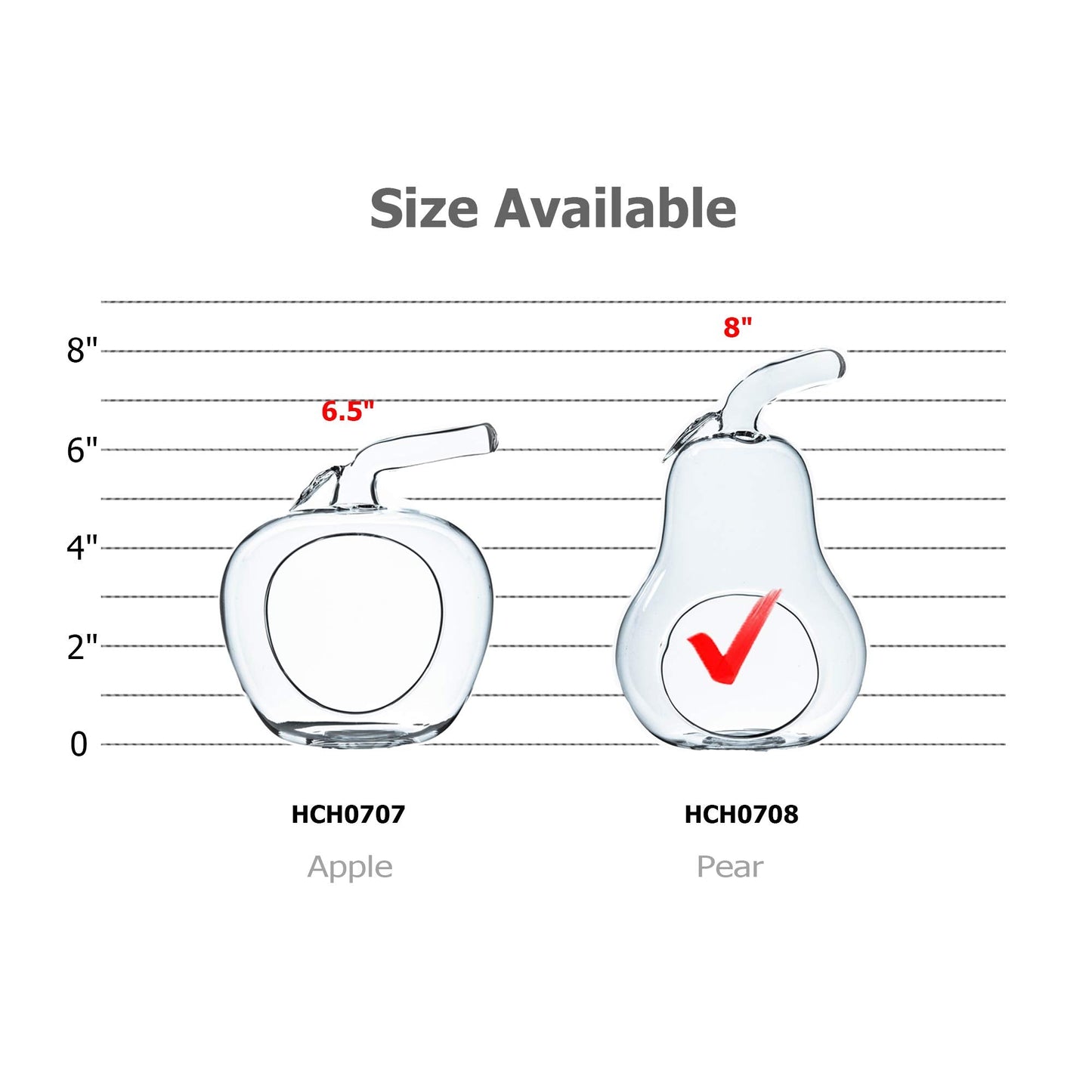 WGV Planter Terrarium Bulk, Width 5.5", Height 8", Clear Unique Pear Glass Vase Conatiner, DIY Planter Votive Candle Holder for Home Office Garden Decor, 6 Pieces