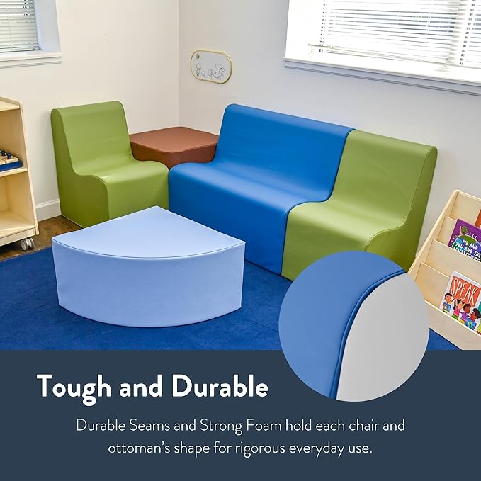 Children's Factory Small Contour Sofa, Mix-and-Match Kids Chairs, Corner