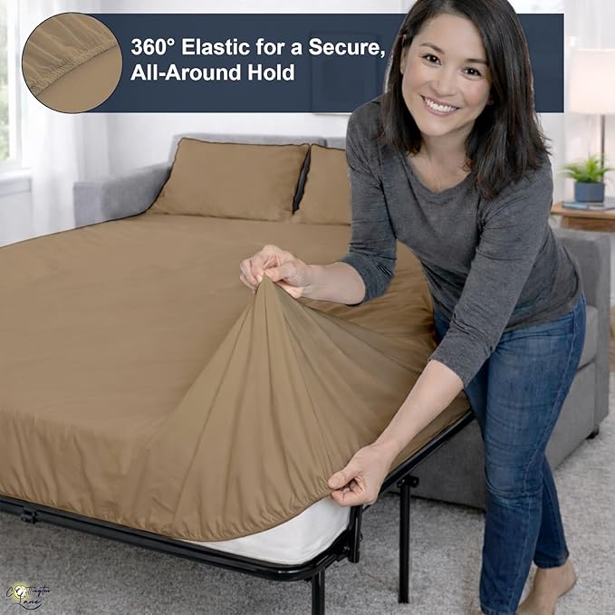 Cottington Lane Sleeper Sofa Sheets Full Size, 4 Piece Premium Quality 100%
