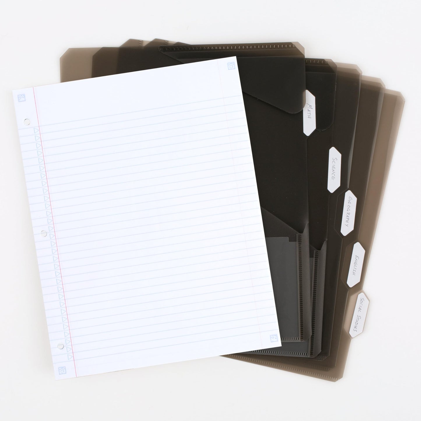 Five Star Flex Refillable Notebook + Study App, College Ruled Paper and 1 Inch TechLock Ring Binder with Customizable Cover, Pockets, Tabs and Dividers, 200 Sheet Capacity, White (29326AE2)