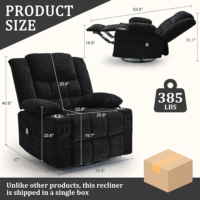 Korser Adult 360° Rotating Recliner