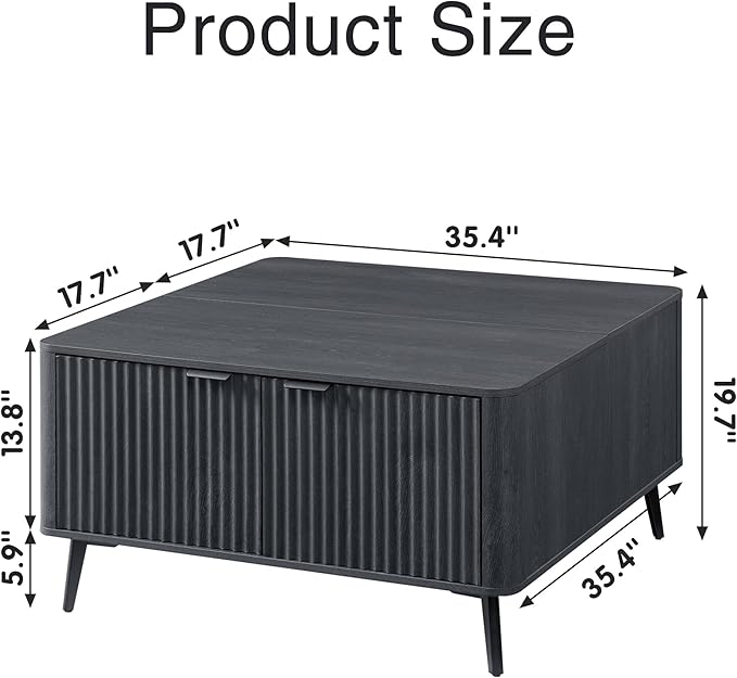 Fatmok Large Lift Top Coffee Table