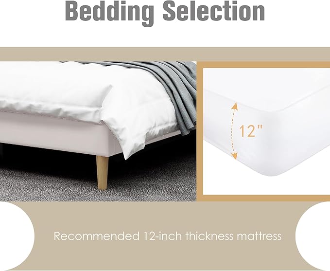 AGARTT Upholstered Platform Bed Frame Full Size