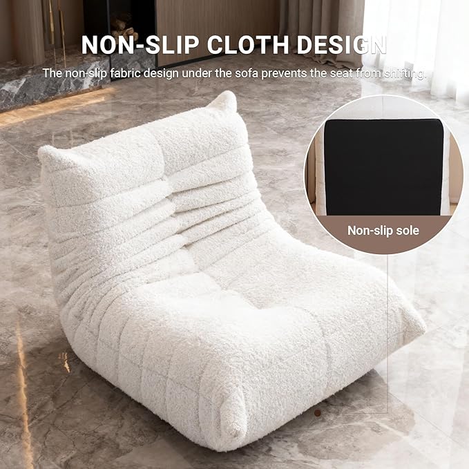 Giant Bean Bag Chair for Adults, Comfy Chair for Bedroom, Memory Foam Chair