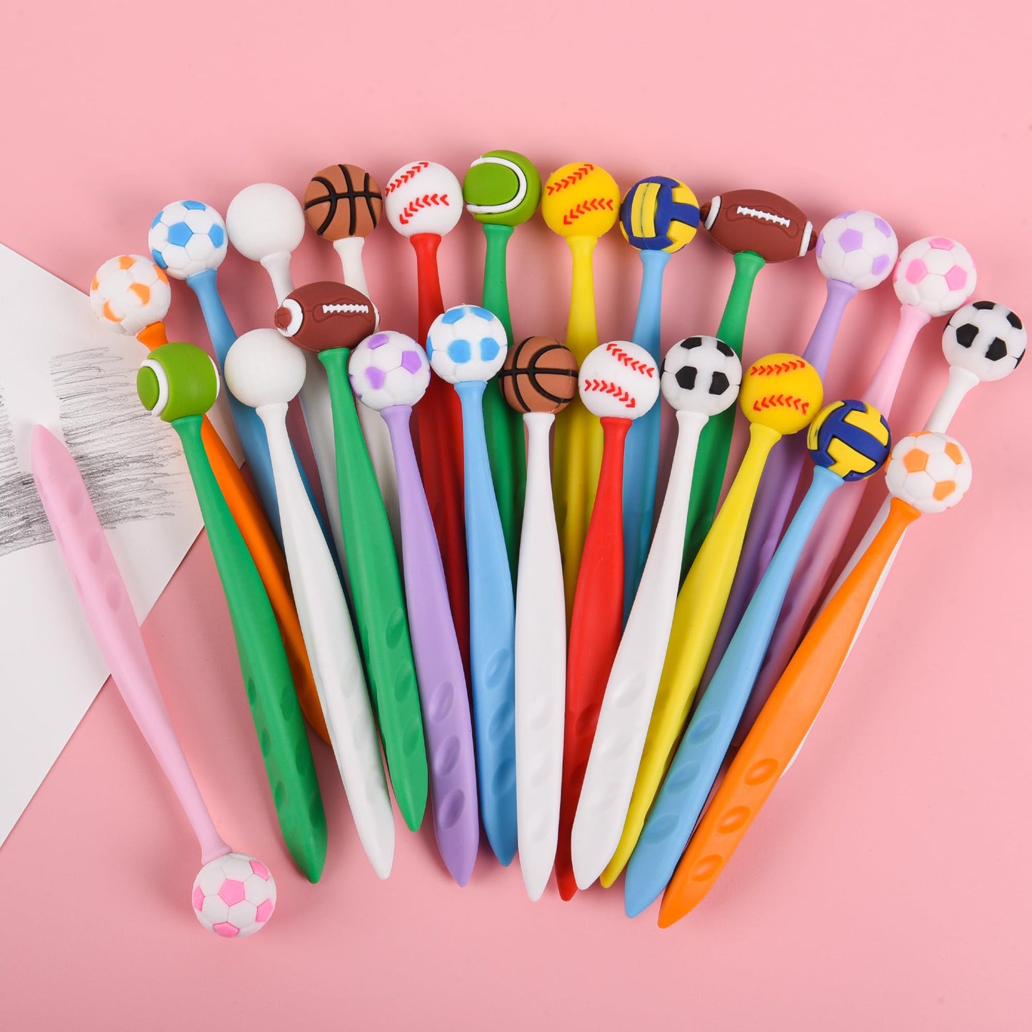 48 Pcs Cute Sport Bobblehead Eraser for Pencils Kawaii Erasers Cute Fun Cartoon Erasers Supplies Birthday Classroom Gifts
