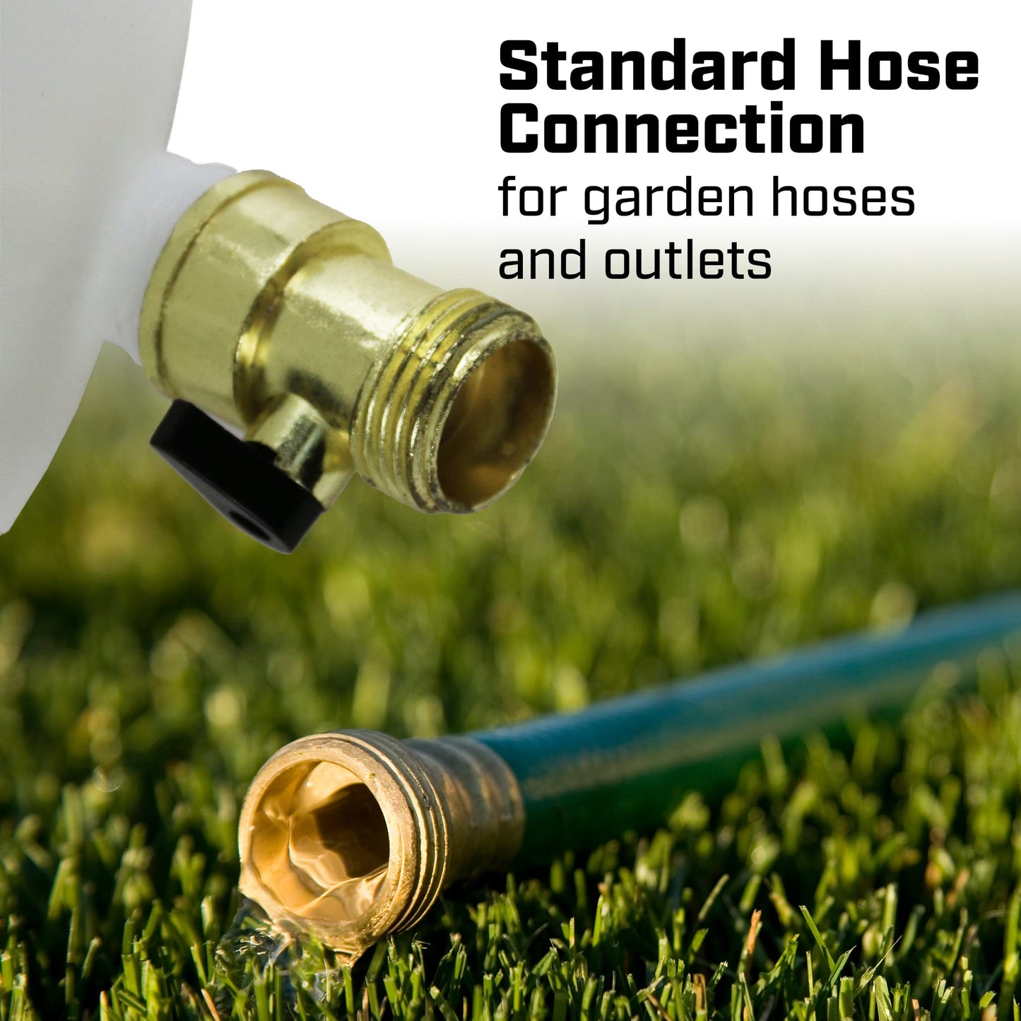 Chapin 4720 2-Gallon HydroFeed in-Line Fertilizing Injection System for Sprinklers and Direct Hose Use, 1-Pack, Translucent White