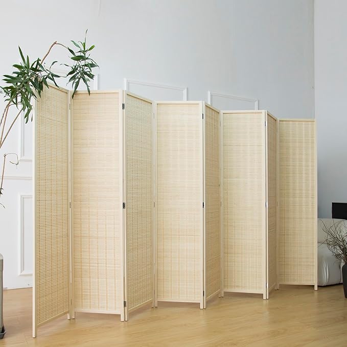 Furnnylane 8 Panel Bamboo Room Divider