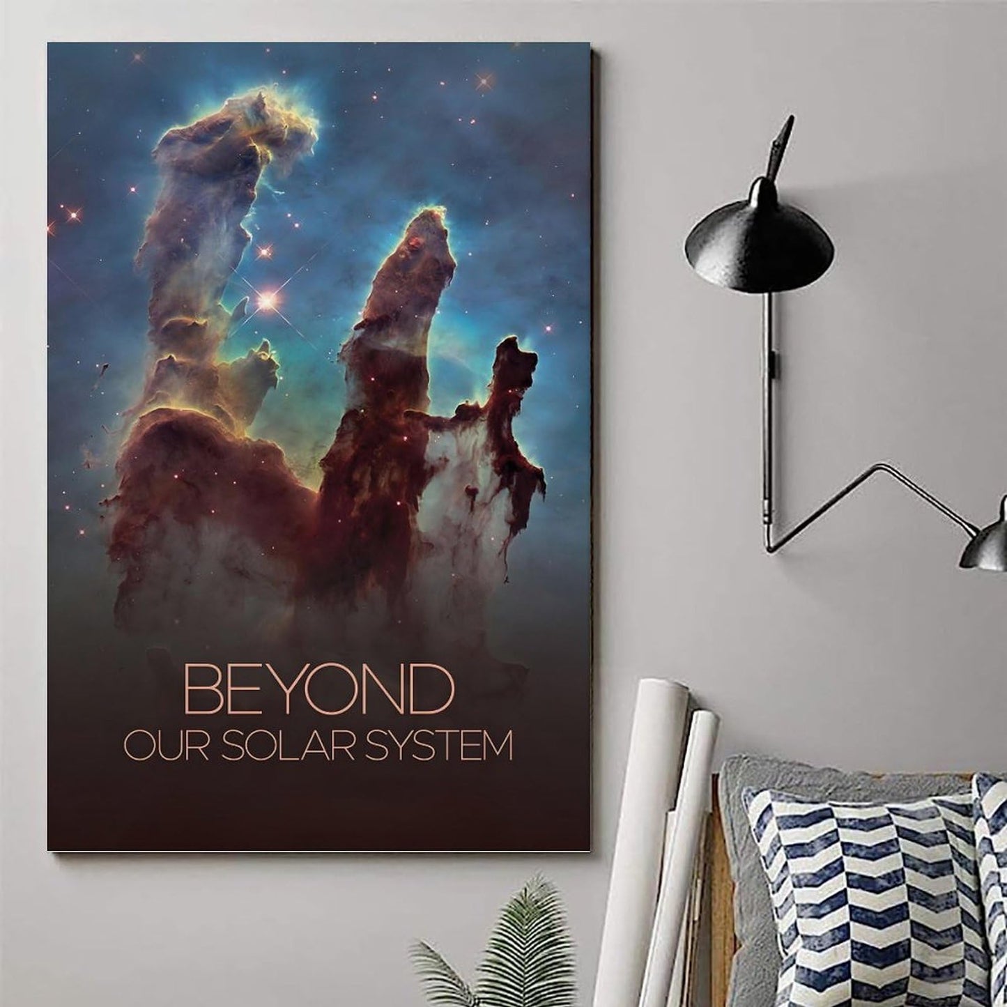 XIAOLOUTINYU Pillars of Creation Astronomy Poster – 16X24 Canvas Wall Art, Deep Space Nebula Galaxy Print, Unframed Universe Science Decor for Classroom, Bedroom, Office, Space Lover Gift