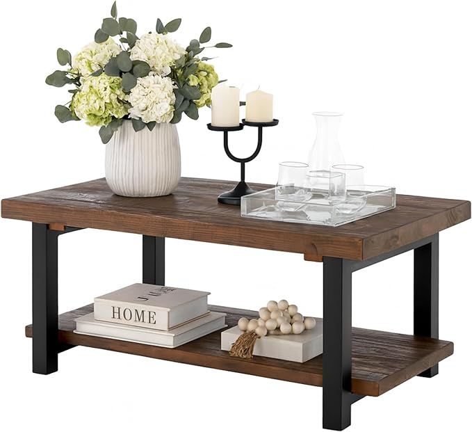 Pomona 42-Inch Rectangular Solid Wood Coffee Table
