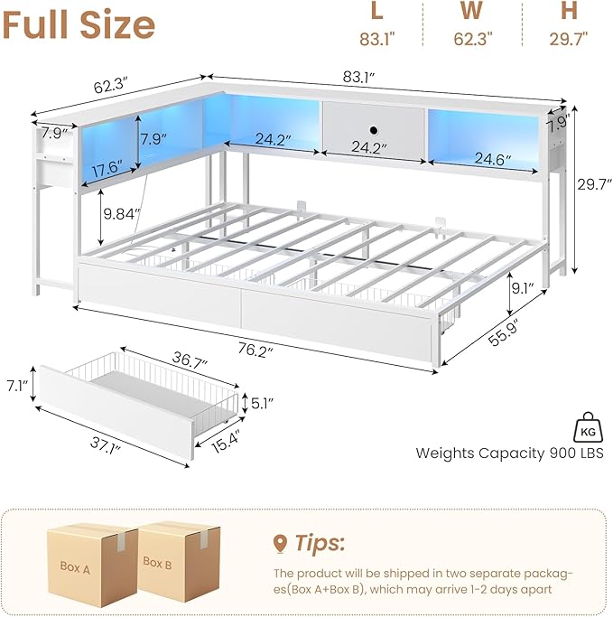 DICTAC Full Corner Bed Frame