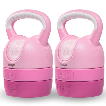 Yes4All Kettlebell Sets - Adjustable Kettlebell Set for Strength Training - Kettlebells Adjustable Weight for Versatile Workouts