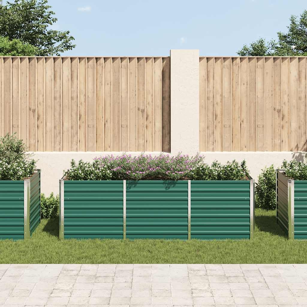 SKM Raised Bed Green Galvanized Steel 94.5x31.5x30.3 in Raised Bed,Green (Weight 30.86KG)