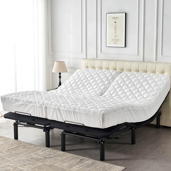 Quilted Waterproof Split Top California King Mattress Protector Pad