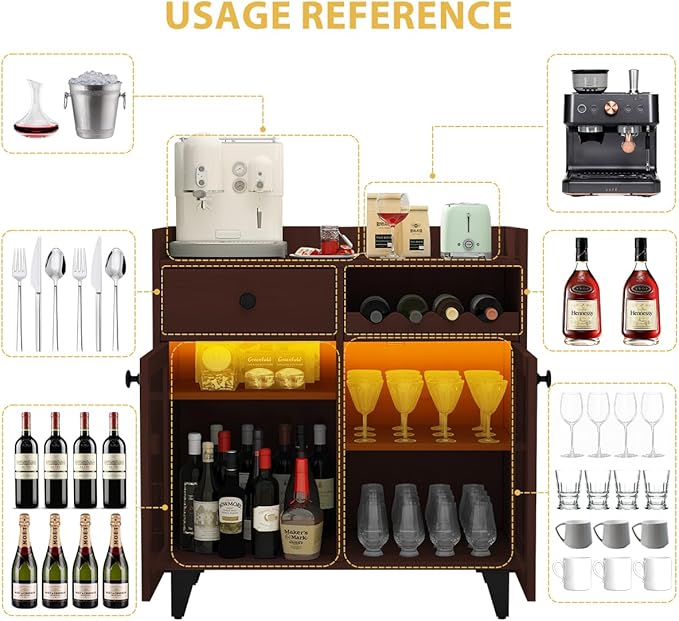COCO DESIGN Small Wine Cabinet