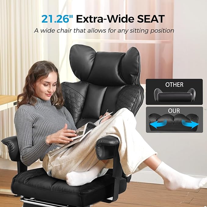 COMHOMA Big and Tall Office Chair Heavy Duty Wide Ergonomic Gaming Chair