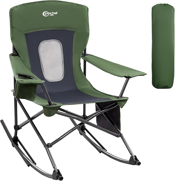Portal Outdoor Rocking Chair Camping Folding Portable Rocker