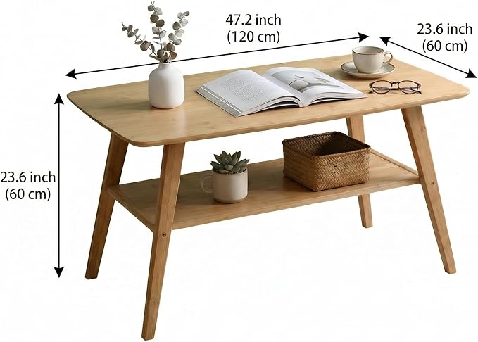 Eco-Friendly Natural Bamboo Coffee Table