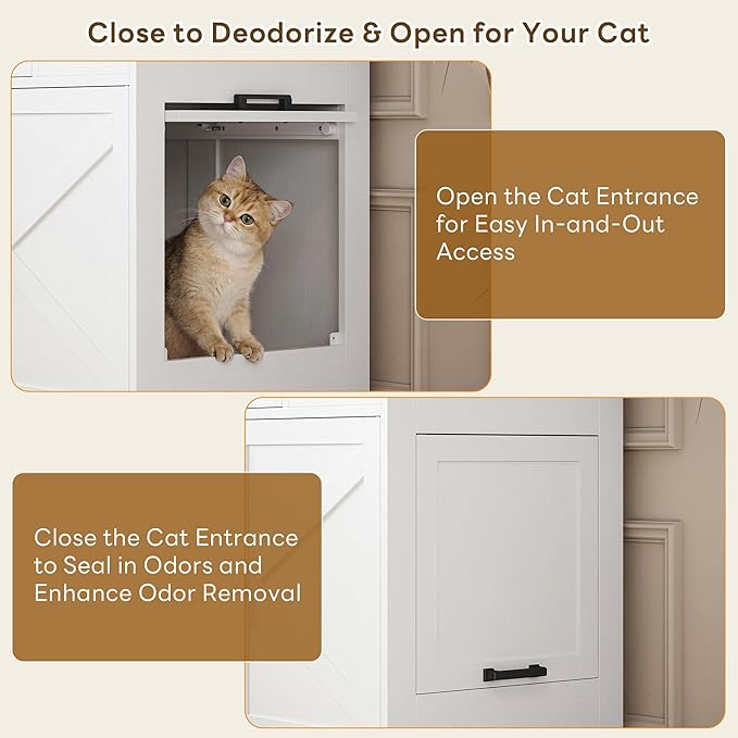 LIKIMIO 31.5" Smart Cat Litter Box Enclosure
